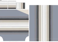 TRADILINGE Housse de couette percale Marlow Acier