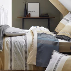 TRADILINGE Housse de couette percale Marlow Acier