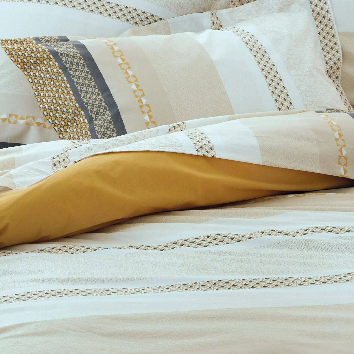 TRADILINGE Taie d'oreiller percale Marlow Miel