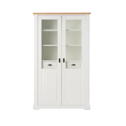 Vaisselier blanc et bois Apolline