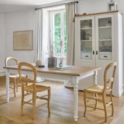 Vaisselier blanc et bois Apolline