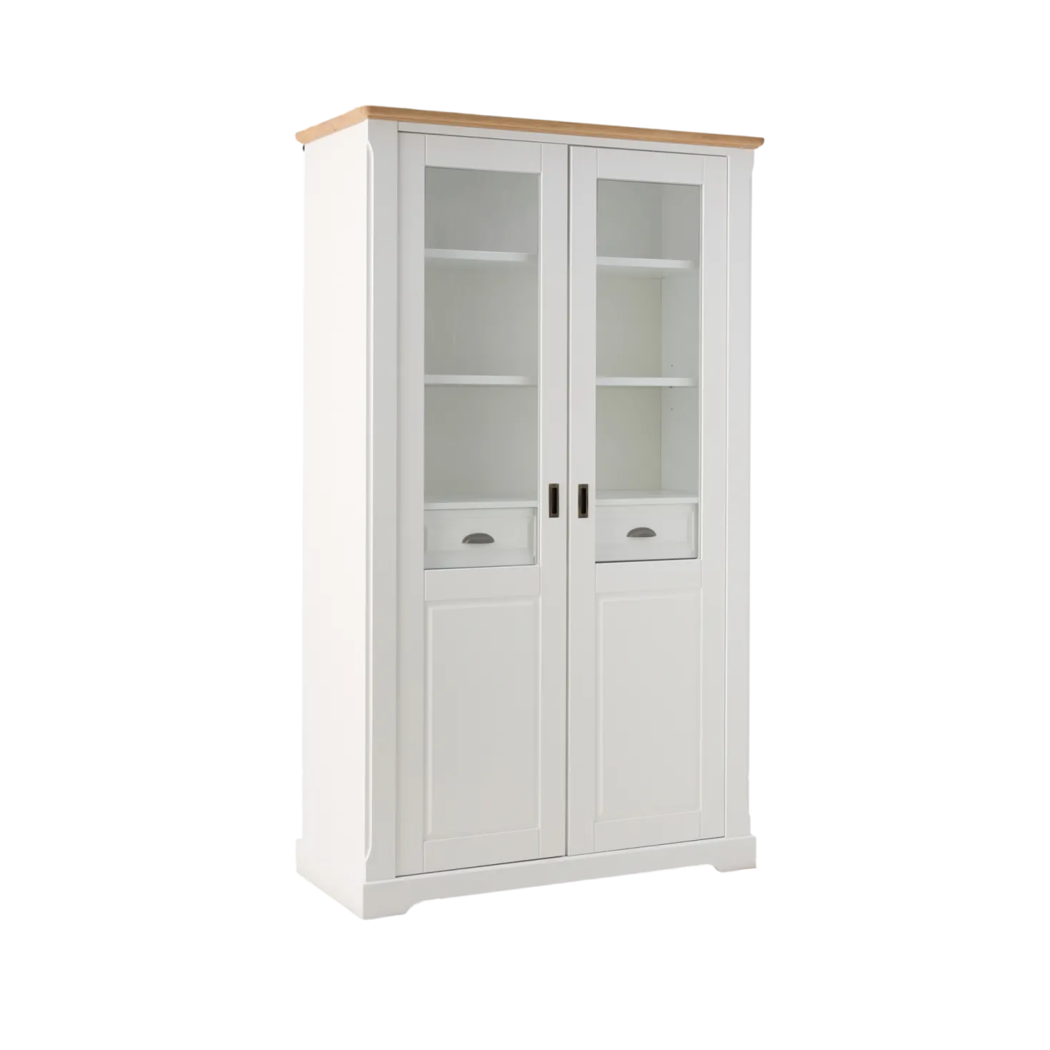 Vaisselier blanc et bois Apolline