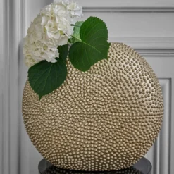 Vase céramique déco texturé doré 35 cm Sila