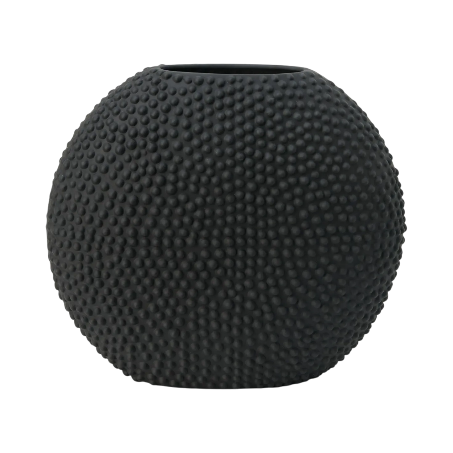 Vase céramique déco texturé noir 27 cm Sila