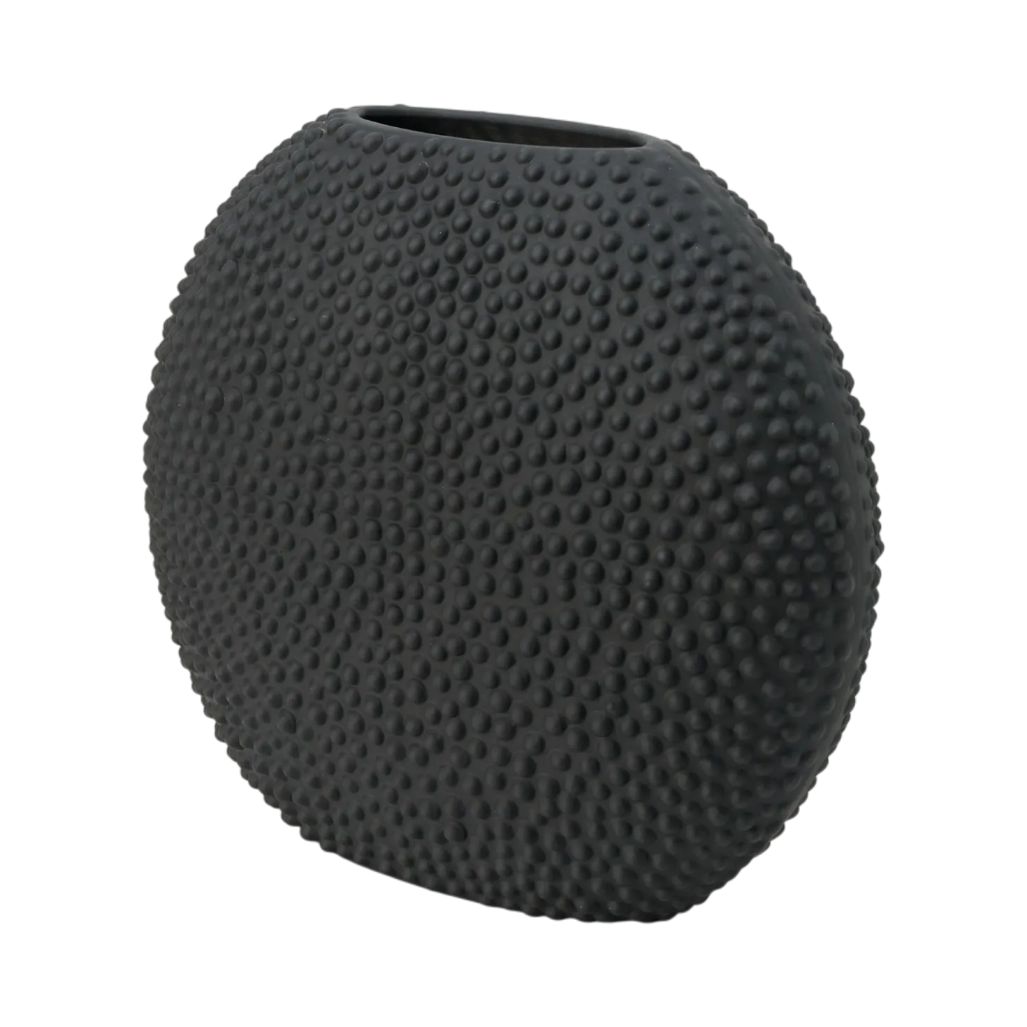 Vase céramique déco texturé noir 27 cm Sila