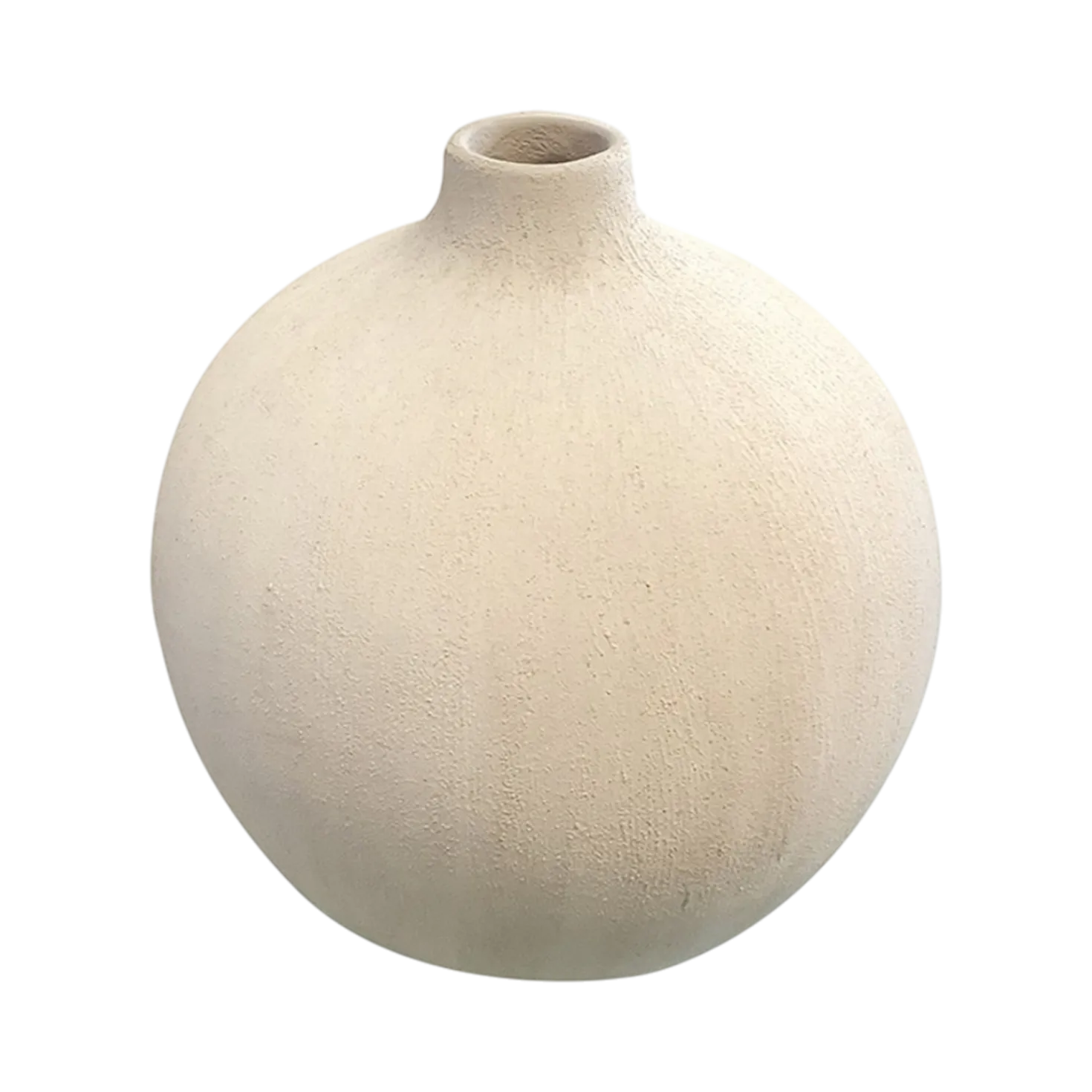 Vase décoratif en céramique blanc mat texturé H29 cm Bianca