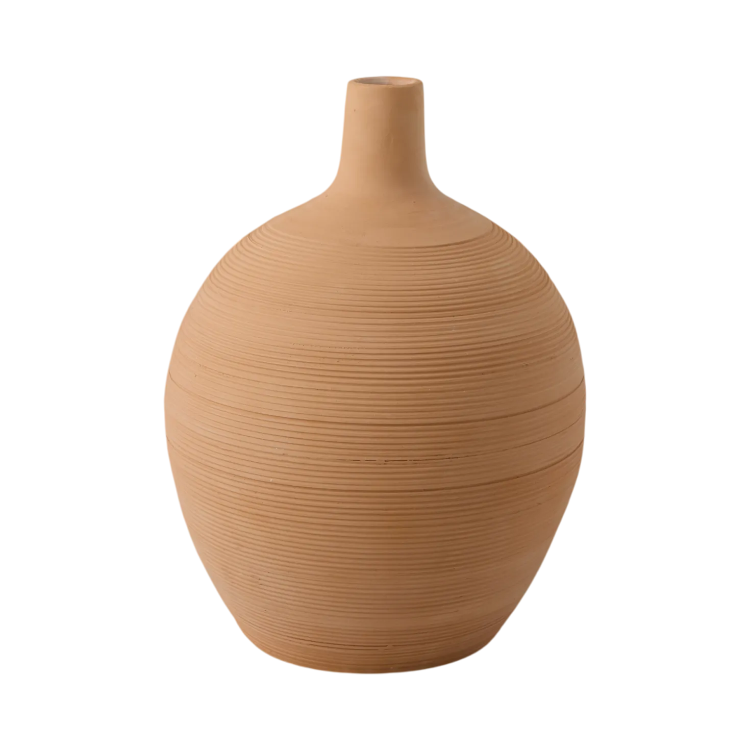 Vase rond long fût en céramique H46 cm Mahé