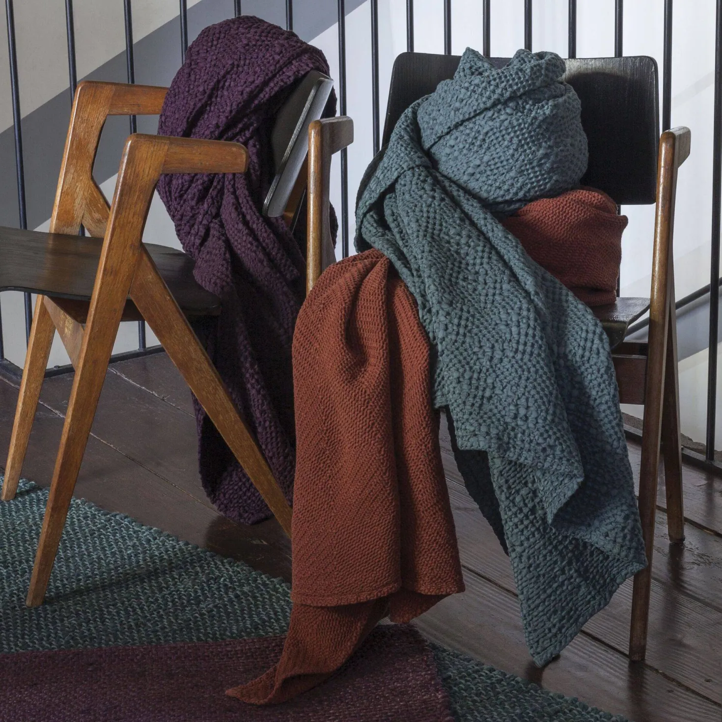 VIVARAISE Plaid coton Tana 140 x 200 cm